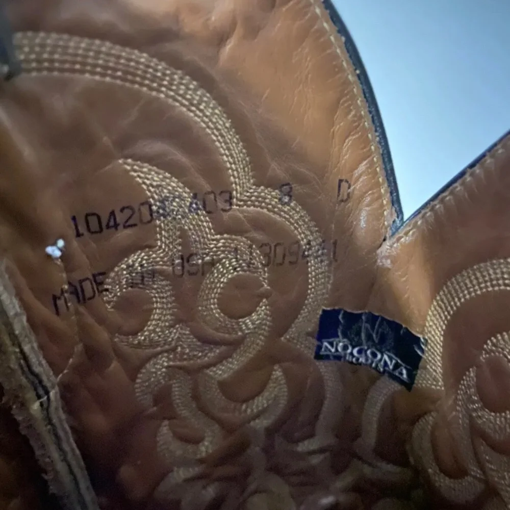 Nocona Gold Label Caiman Boots - Picture 7 of 9